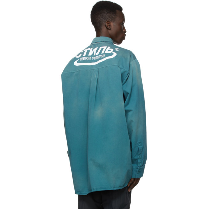Heron Preston Blue Outdoor Shirt Heron Preston