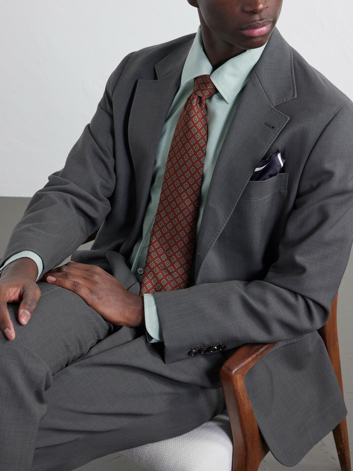 Zegna - Cotton and Cashmere-Blend Oxford Shirt - Green
