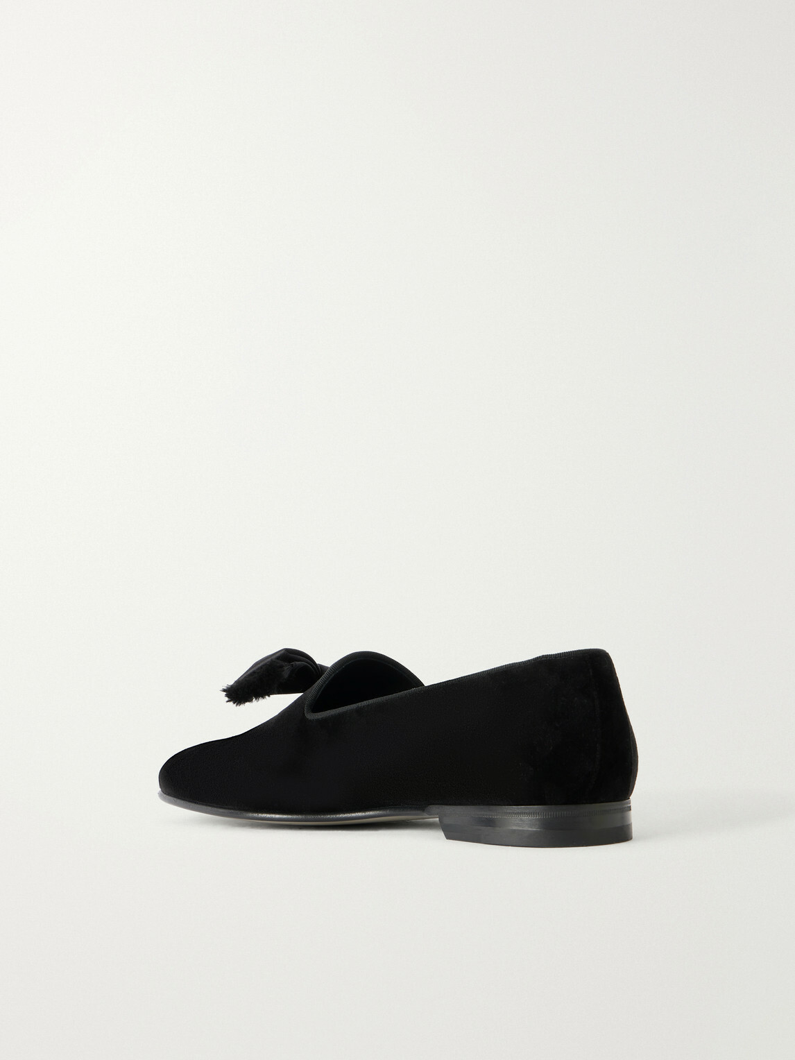 Manolo Blahnik - Rufus Bow-Detail Quilted Velvet Loafers - Black