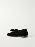 Manolo Blahnik - Rufus Bow-Detail Quilted Velvet Loafers - Black