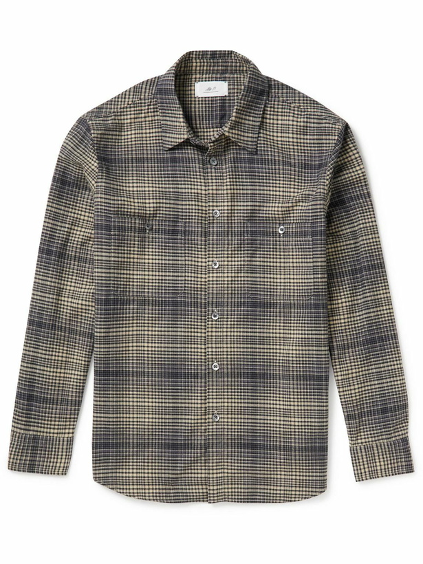 Photo: Mr P. - Checked Cotton-Flannel Shirt - Gray