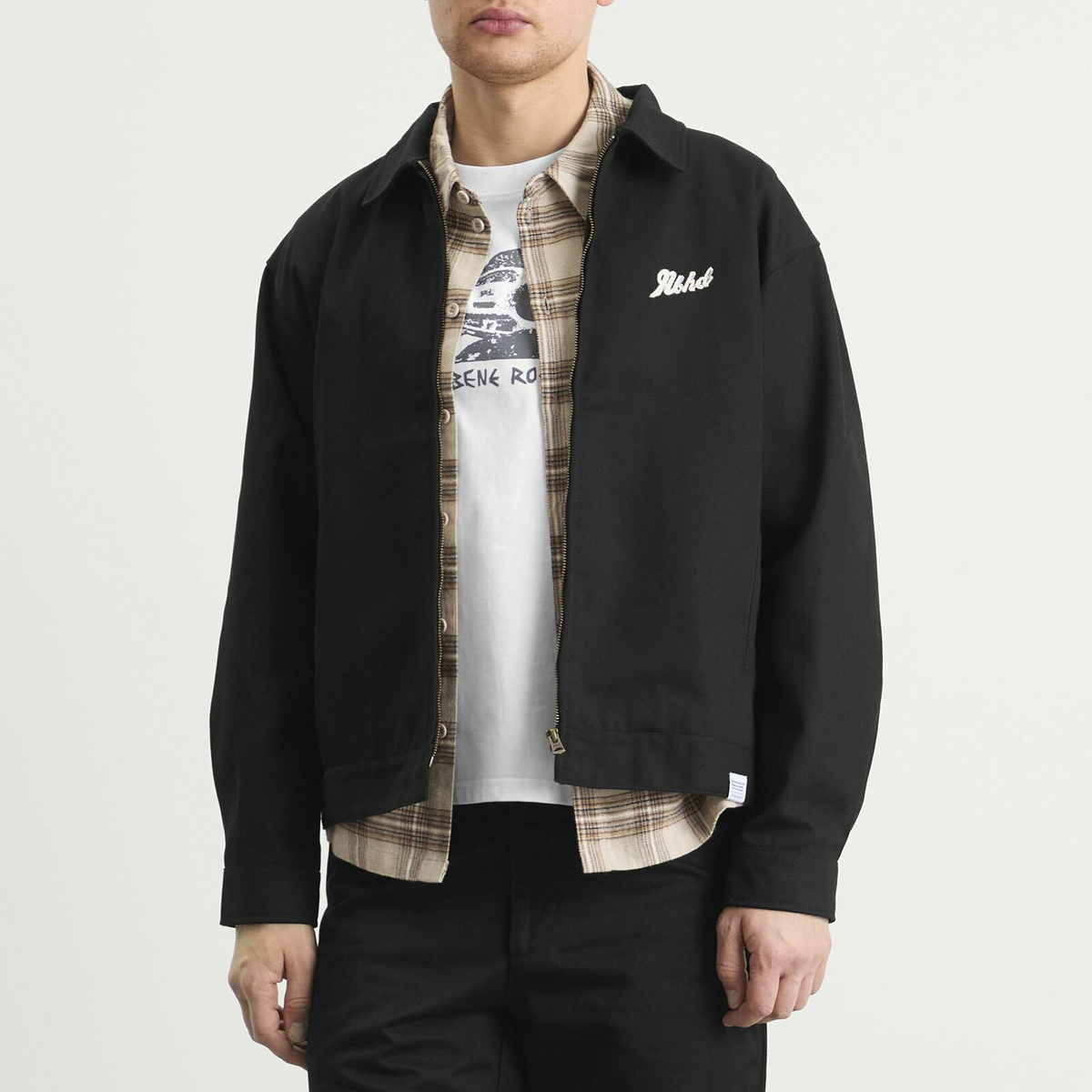 Neighborhood Men's Zip Work Jacket in Black Neighborhood