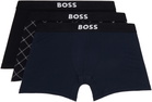BOSS Three-Pack Multicolor Stretch Cotton Boxer Briefs