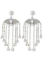 Self-portrait Crystal-embellished Silver-plated Drop Earrings - One Size