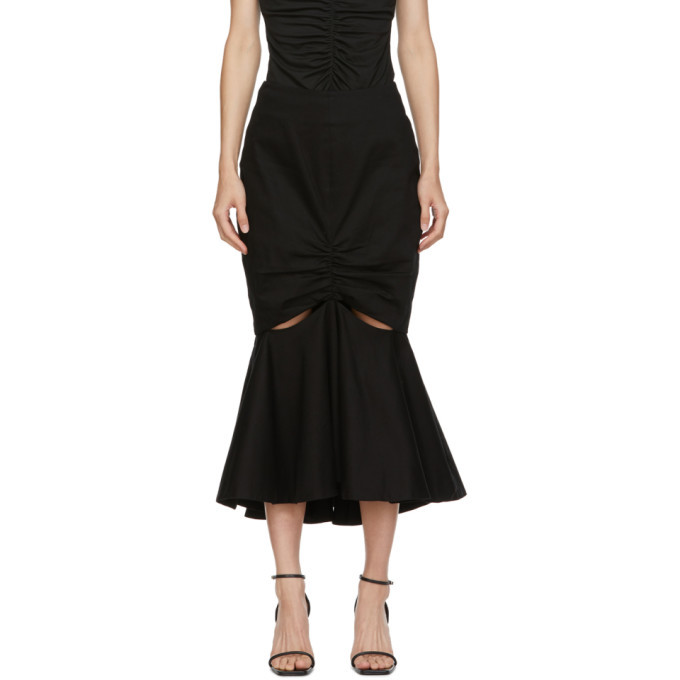 Photo: Edit Black Split Peplum Skirt