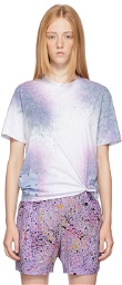 MCQ White & Purple Tie-Dye Relaxed T-Shirt