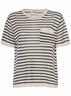 'S MAX MARA Novara Striped Linen T-shirt