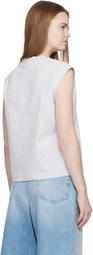 Casablanca Gray Airbrush Mushroom Tank Top