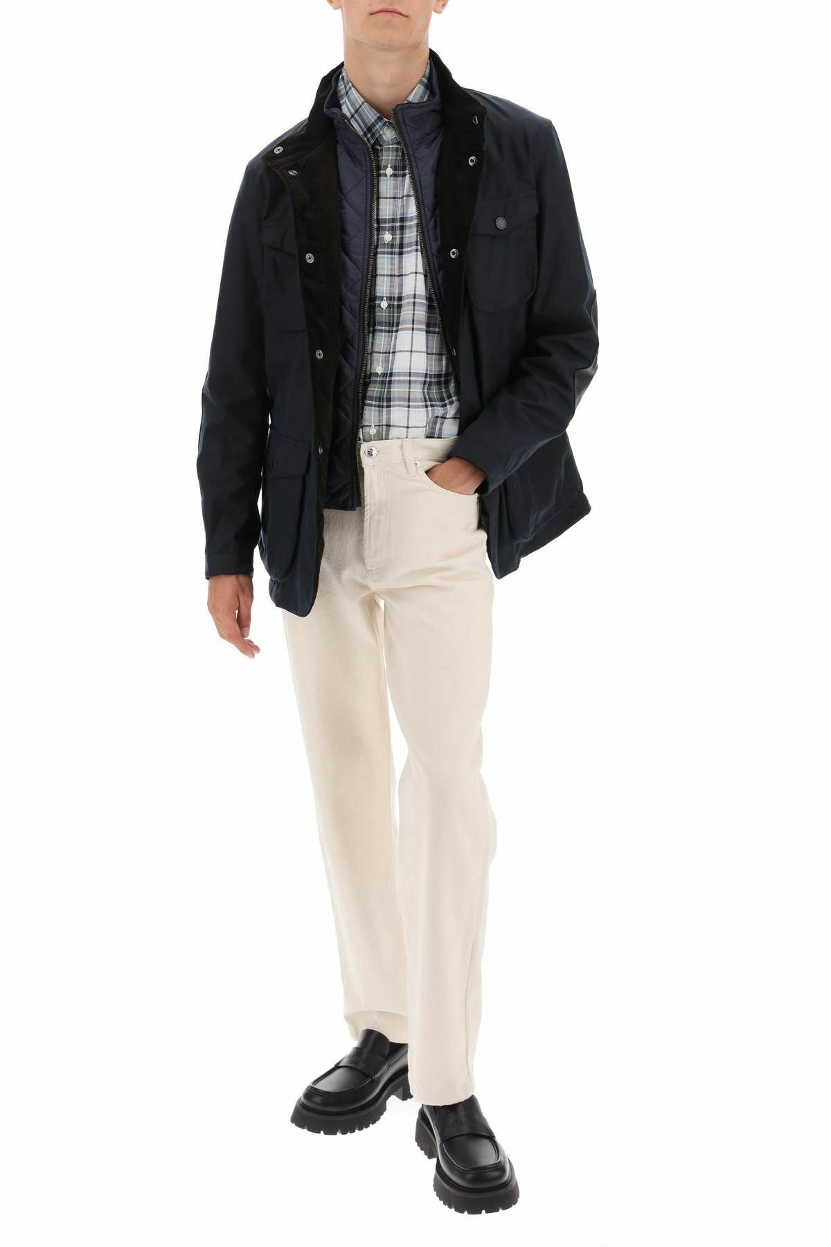 BARBOUR 'ogston' waxed jacket Blue Barbour BARBOUR 'ogston' waxed jacket Blue Barbour