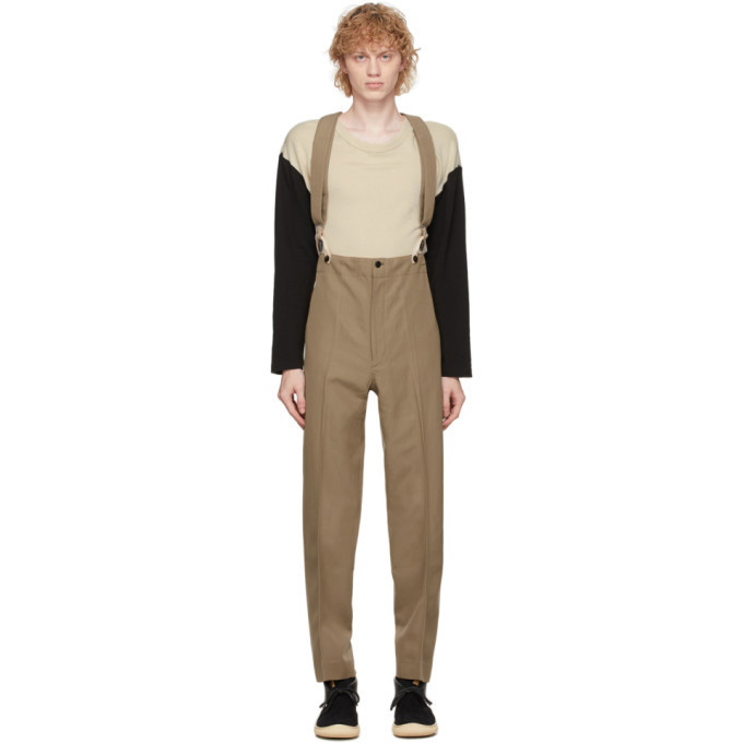 Photo: Visvim Beige Wool Anton Suspender Trousers