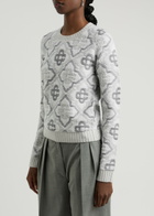 Casablanca Logo-intarsia Wool-blend Jumper Grey