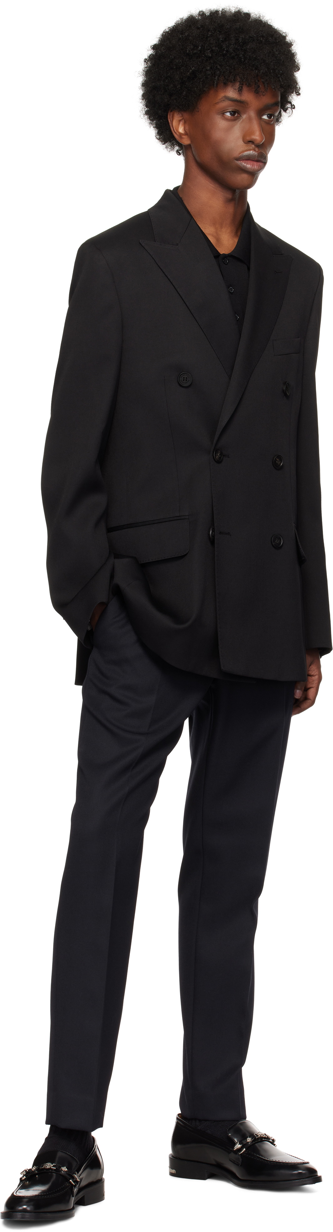 Golden Goose Black Double-Breasted Blazer