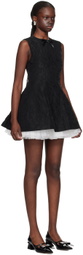 SHUSHU/TONG Black Puffy Minidress