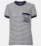 Max Mara Striped cotton-blend jersey T-shirt