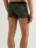 TOM FORD - Camouflage-Print Stretch-Cotton Boxer Briefs - Green