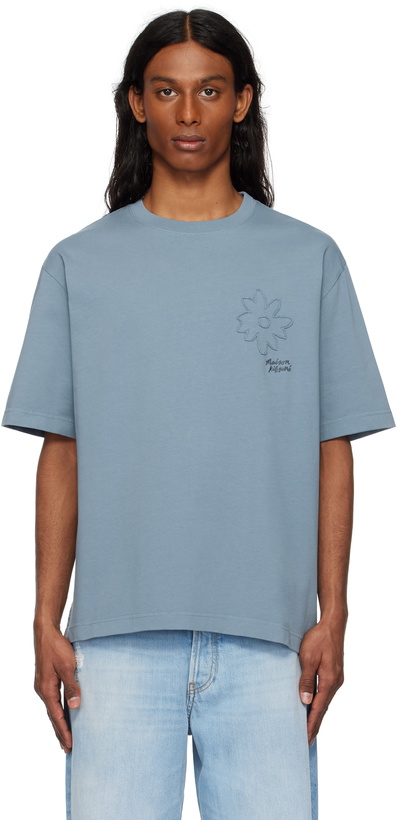 Photo: Maison Kitsuné Gray Crafted Daisy Oversize T-shirt