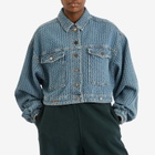 Daily Paper Women's Relaxed Denim Jackets in Light Blue
