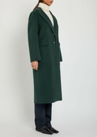 Vince Single Breasted Wool-blend Coat Green