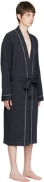 BOSS Navy Cotton Robe