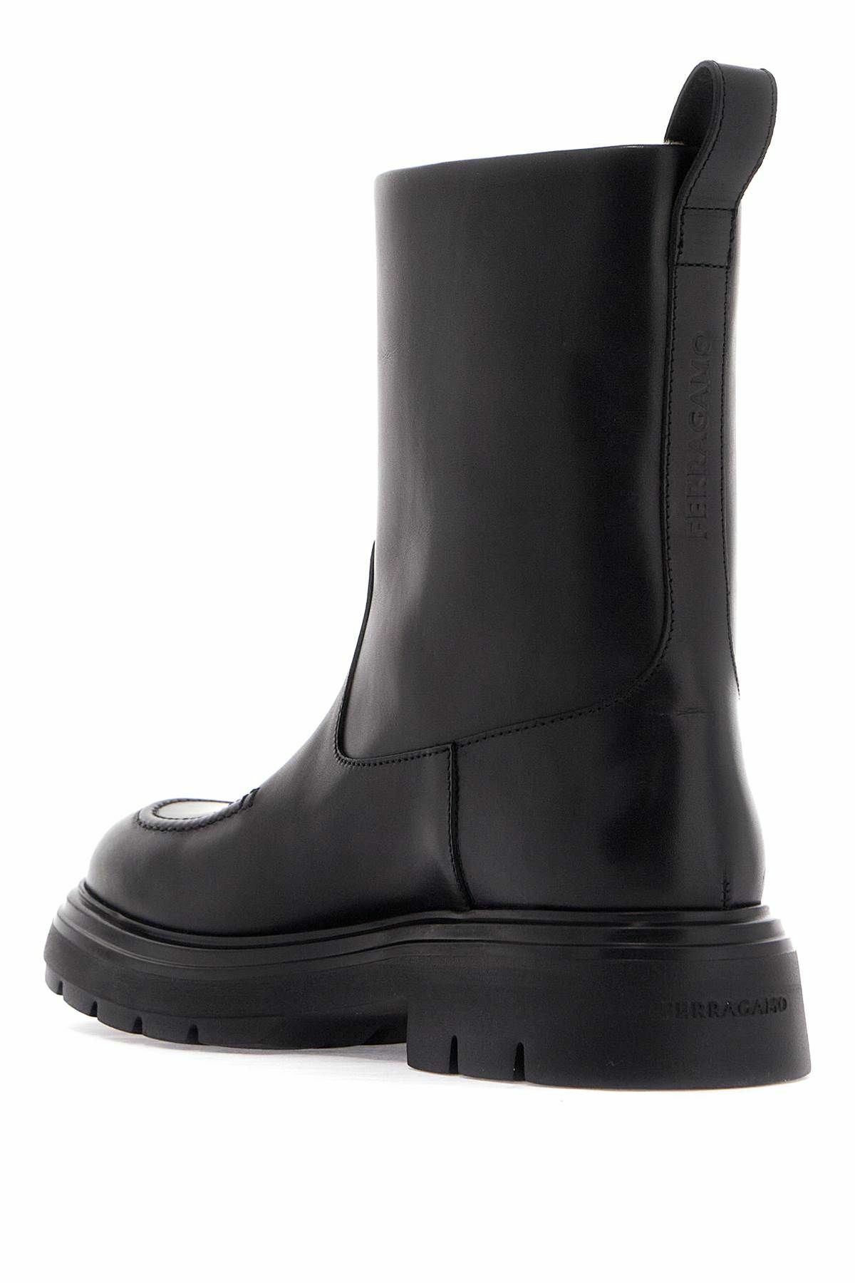 Salvatore Ferragamo Nero calf men boots Leather boots Salvatore Ferragamo Black size 9.5 US in  main image 2