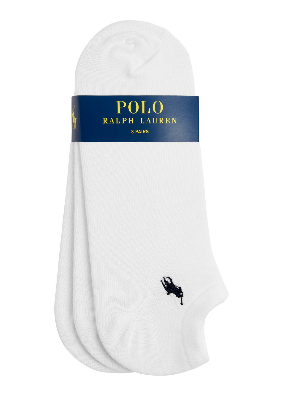 Polo Ralph Lauren Logo-embroidered Cotton-blend Socks - set of Three - White - One Size