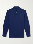 Loro Piana - Cotton-Piqué Polo Shirt - Blue