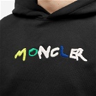 Moncler Men's Logo Popover Hoody in Black