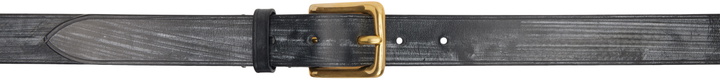 Photo: Drake's Black Unlined Bridle Leather Belt