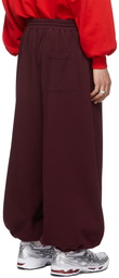 LU'U DAN SSENSE Exclusive Burgundy Bontan Lounge Pants