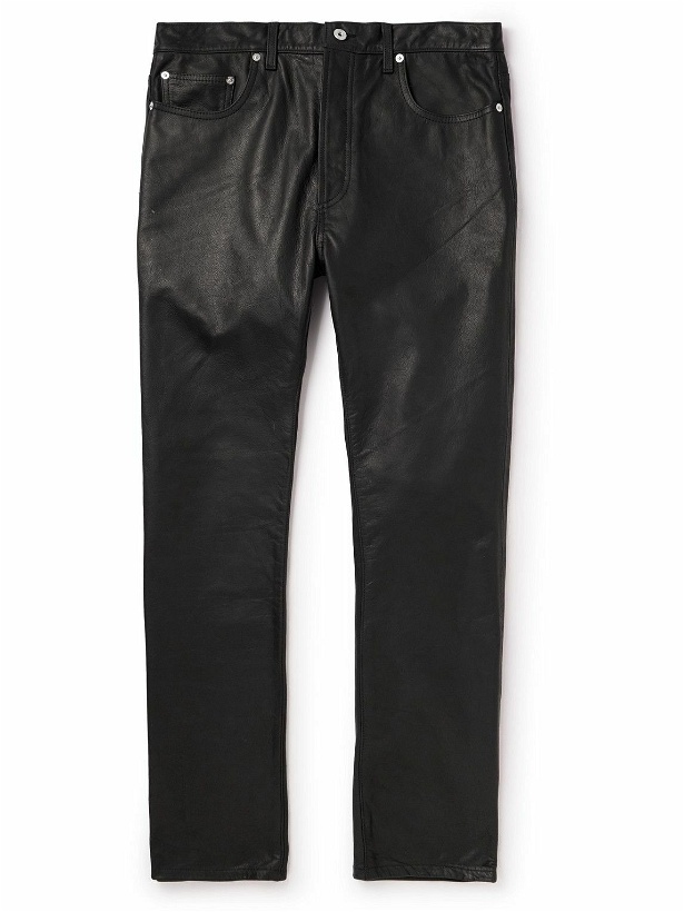 Photo: Gallery Dept. - Straight-Leg Leather Trousers - Black