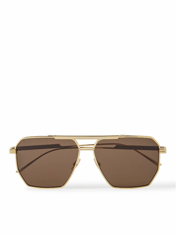 Photo: Bottega Veneta - Aviator-Style Gold-Tone Sunglasses