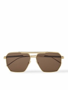 Bottega Veneta - Aviator-Style Gold-Tone Sunglasses