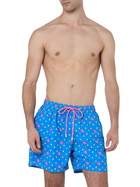 MC2 Saint Barth Man Lightweight Fabric Swim-shorts Lighting Micro Fantasy With Padel Print