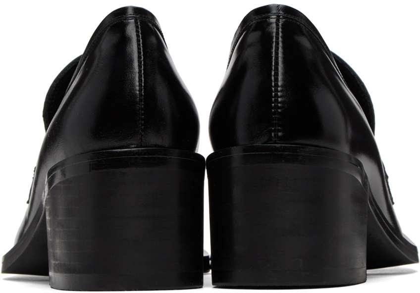 DRAE Black Wrinkle-Effect Loafers