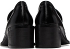DRAE Black Wrinkle-Effect Loafers