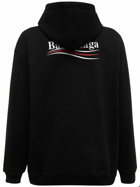 BALENCIAGA - Political Logo Cotton Sweatshirt Hoodie