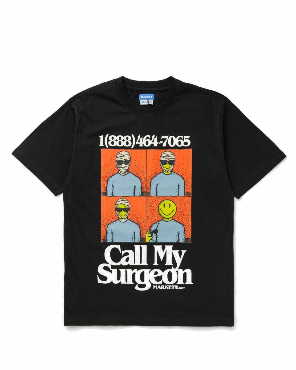 Photo: Market Smiley Call My Surgeon T Shirt Black|Red - Mens - Shortsleeves