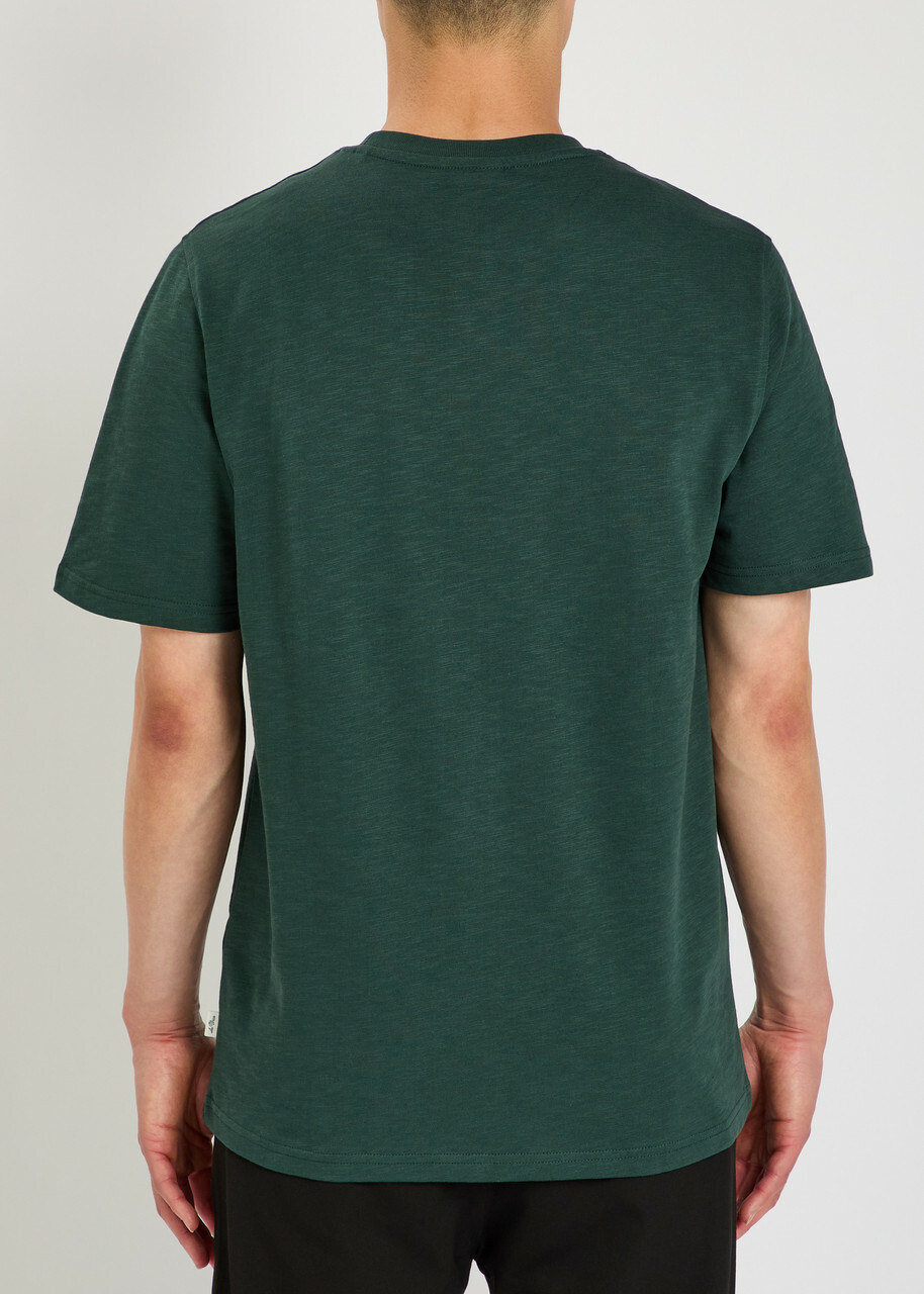 Les Deux Italian Logo-print Cotton T-shirt Green