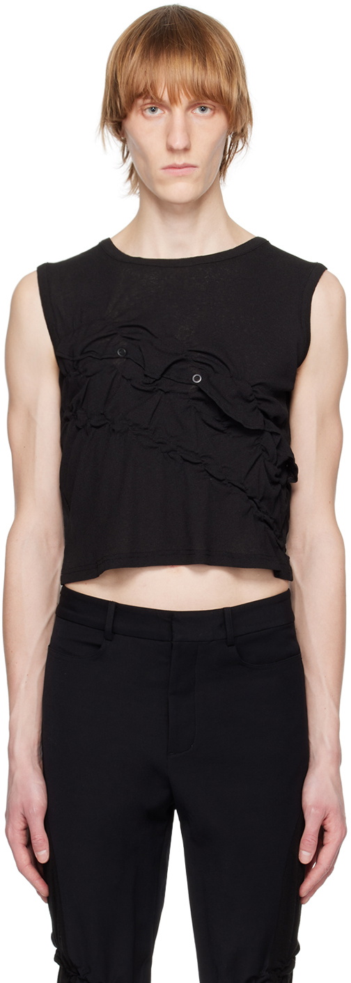PONDER.ER Black Twisted Tank Top