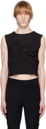 PONDER.ER Black Twisted Tank Top