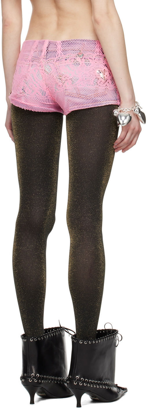 ALL-IN Multicolor Jewelry Tights Denim Shorts