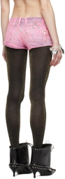 ALL-IN Multicolor Jewelry Tights Denim Shorts