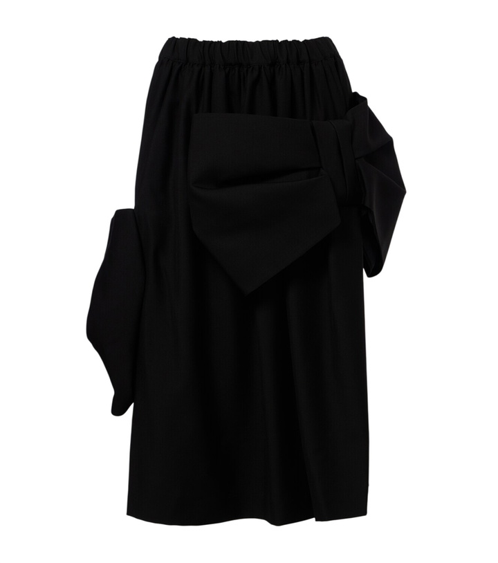 Photo: Noir Kei Ninomiya Bow-detail wool and mohair midi skirt