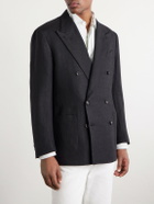 J. Mueser - Waverly Double-Breasted Linen Blazer - Black