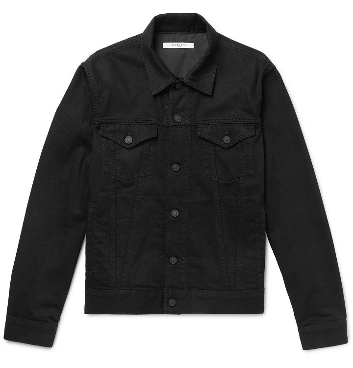 Photo: Givenchy - Slim-Fit Logo-Embroidered Denim Jacket - Black