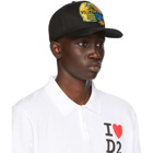 Dsquared2 Black Gabardine Patches Cap