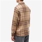 Wax London Men's Marlow Check Whiting Overshirt in Beige/Brown
