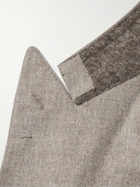 UMIT BENAN B - Double-Breasted Wool-Blend Suit Jacket - Neutrals