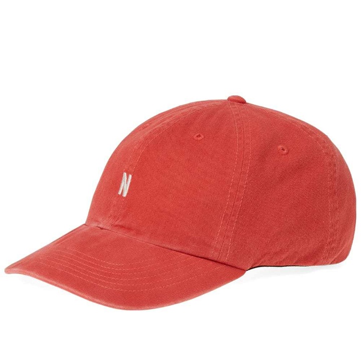 Photo: Norse Projects Light Twill Sports Cap Red