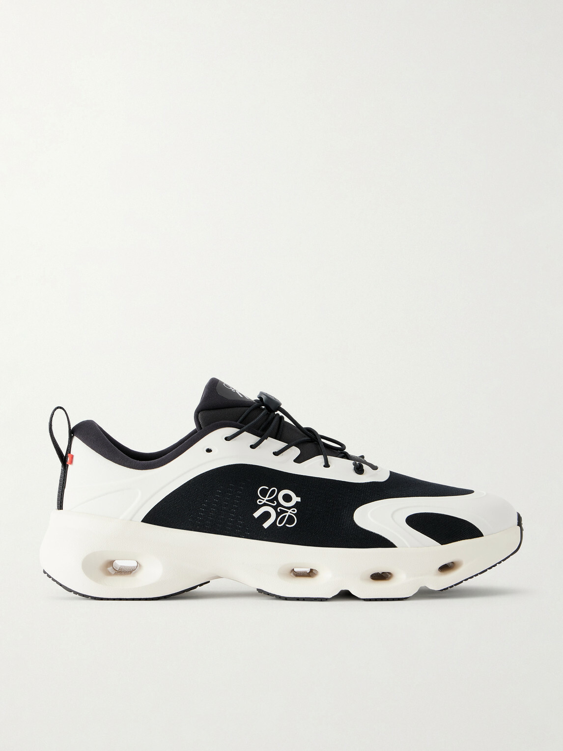 LOEWE - On Cloudsolo Rubber-Trimmed Mesh Sneakers - Black
